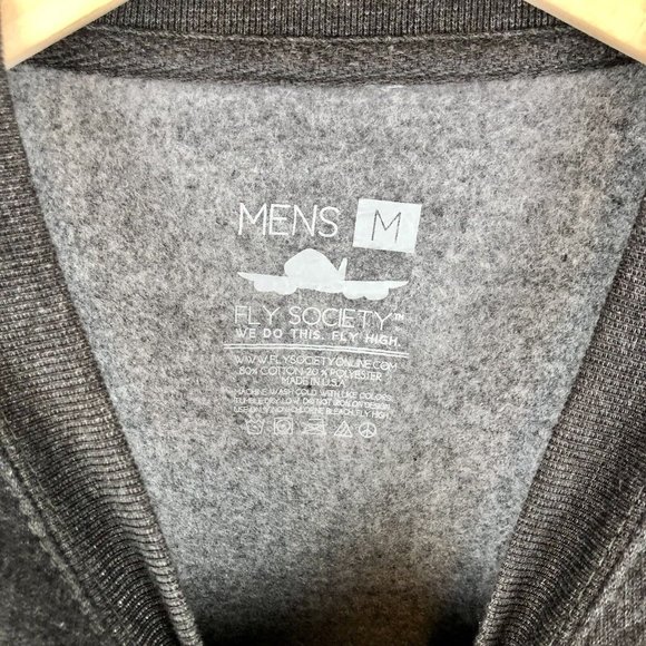 Men's Gray Crewneck Sweater - Picture 3 of 6